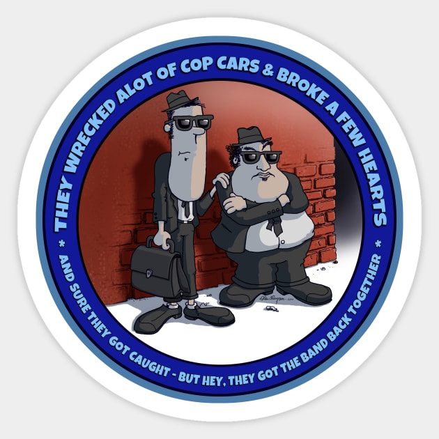 Blues Brothers Sticker by Smiling_Tater_Design